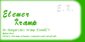 elemer kramp business card